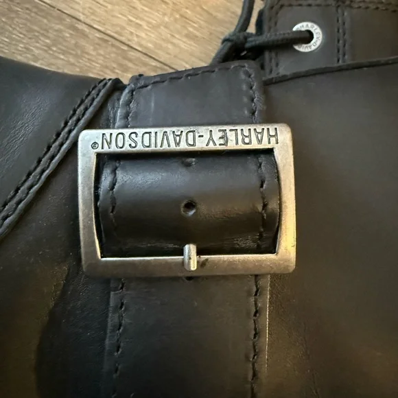 Harley-Davidson Black Moto Boots Lace Up 8.5 - Picture 8 of 8